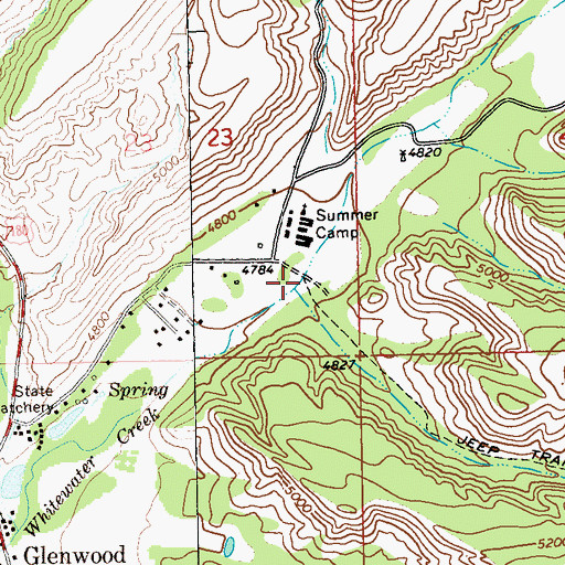 Topographic Map of Little Whitewater Creek, NM