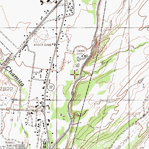 Topographic Map of Little Willow Creek, NM