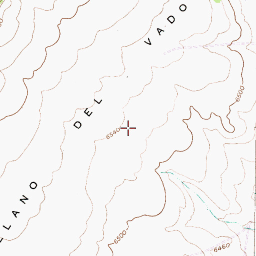 Topographic Map of Llano Del Vado, NM