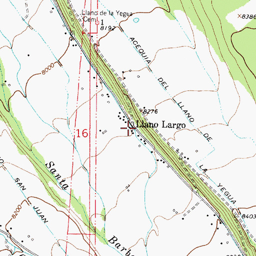 Topographic Map of Llano Largo, NM