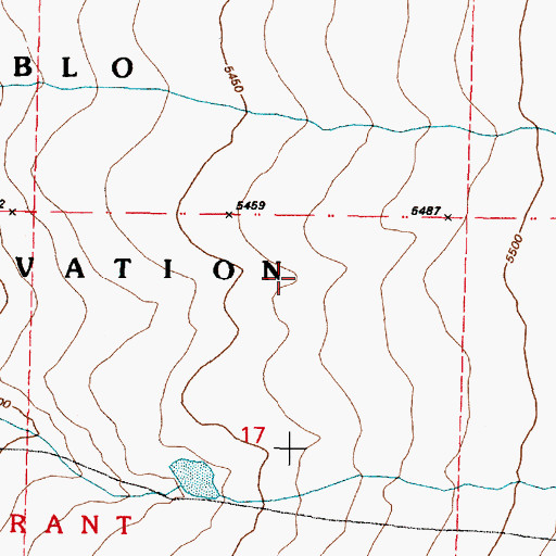 Topographic Map of Lo De Padilla Grant, NM