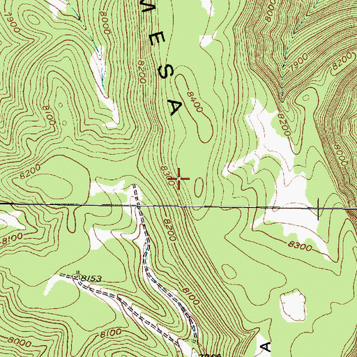 Topographic Map of Lobato Mesa, NM
