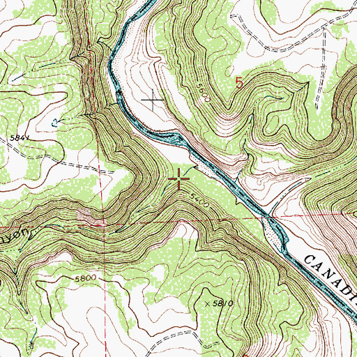 Topographic Map of Lodge Canyon, NM