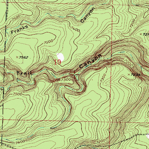 Topographic Map of Log Cabin Canyon, NM