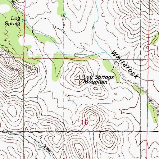 Topographic Map of Log Springs Mountain, NM