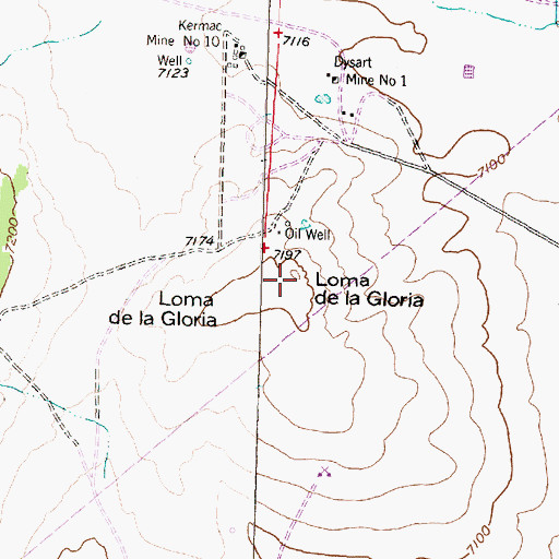 Topographic Map of Loma de la Gloria, NM