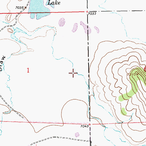 Topographic Map of Loma del Medio Draw, NM