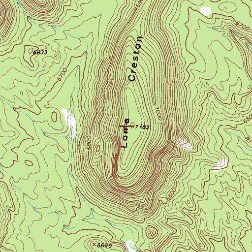 Topographic Map of Loma Creston, NM