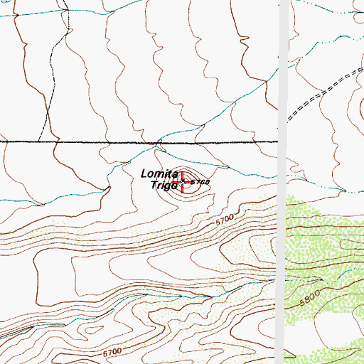 Topographic Map of Lomita Trigo, NM