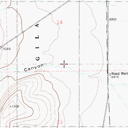 Topographic Map of Long Canyon, NM