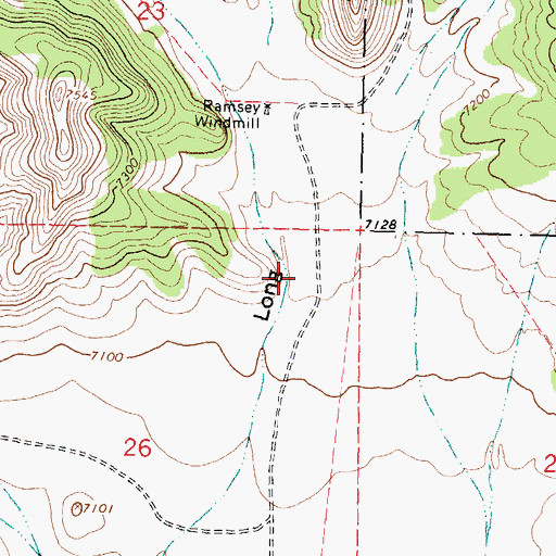 Topographic Map of Long Canyon, NM