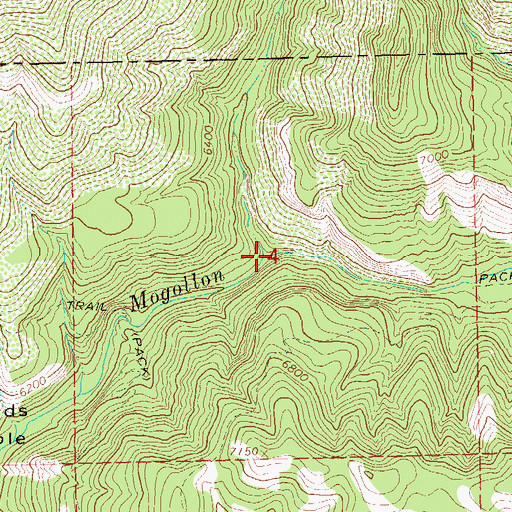 Topographic Map of Lookout Canyon, NM