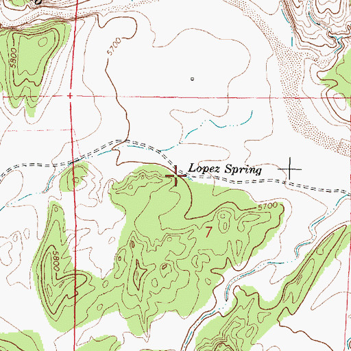 Topographic Map of Lopez Spring, NM