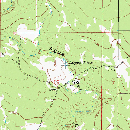Topographic Map of Lopez Tank, NM