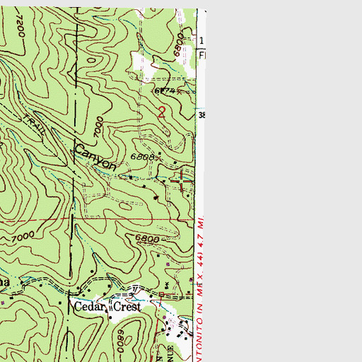 Topographic Map of Lorenzo Canyon, NM
