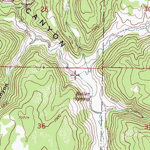 Topographic Map of Los Cuates Canyon, NM
