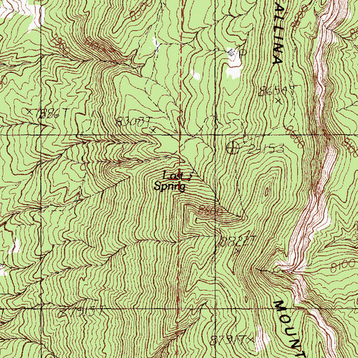 Topographic Map of Lost Spring, NM