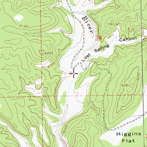 Topographic Map of Lost Spring Canyon, NM
