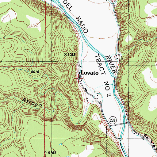 Topographic Map of Lovato, NM