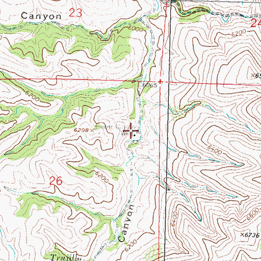 Topographic Map of Lower Coyote Well, NM