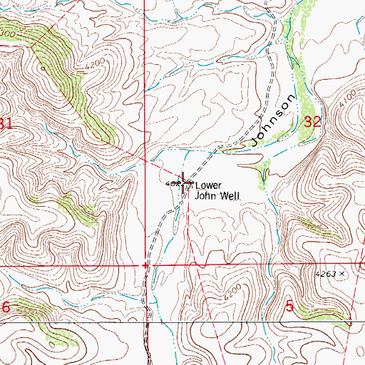Topographic Map of Lower John Well, NM