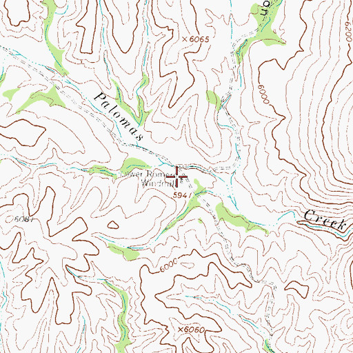 Topographic Map of Lower Romero Windmill, NM