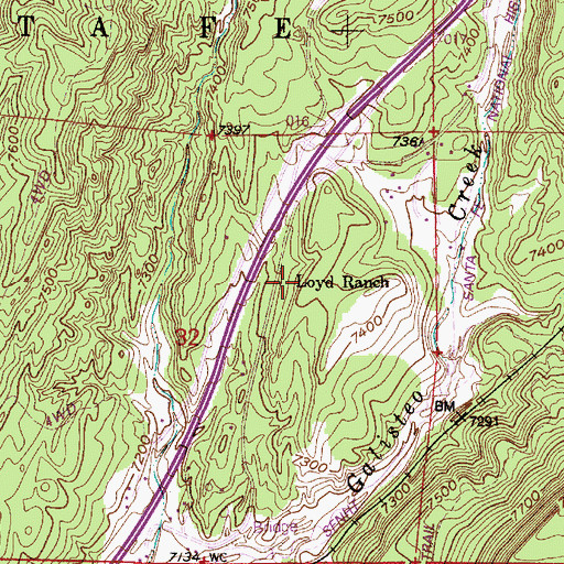 Topographic Map of Loyd Ranch, NM