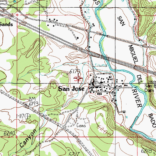 Topographic Map of Lucero Canyon, NM