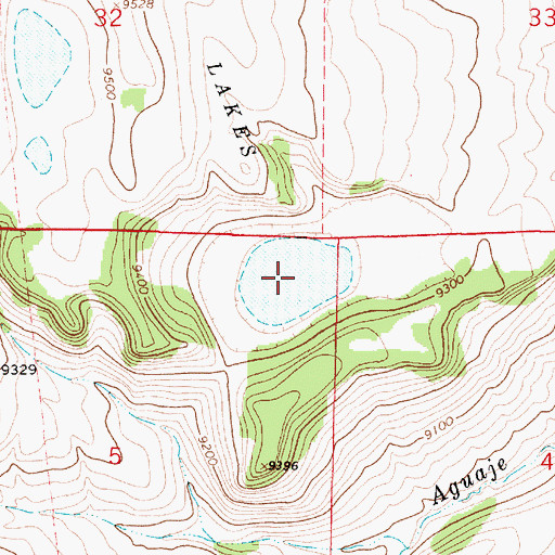 Topographic Map of Lucero Lakes, NM