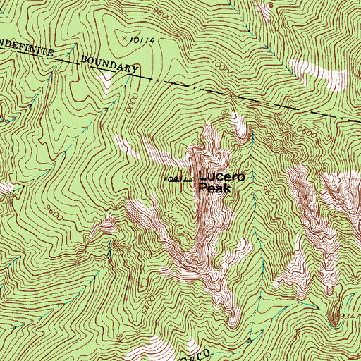 Topographic Map of Lucero Peak, NM