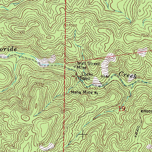 Topographic Map of Lucky Well, NM