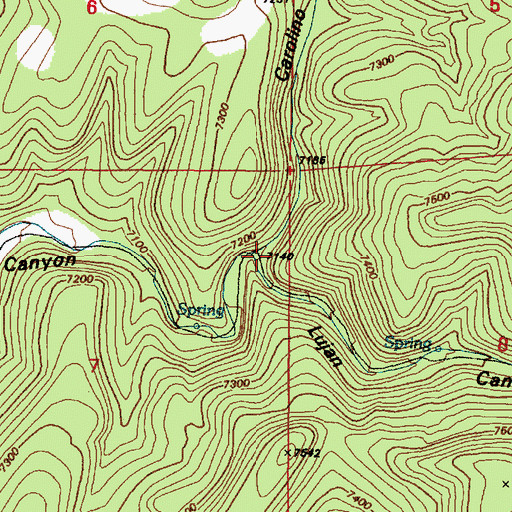 Topographic Map of Lujan Canyon, NM