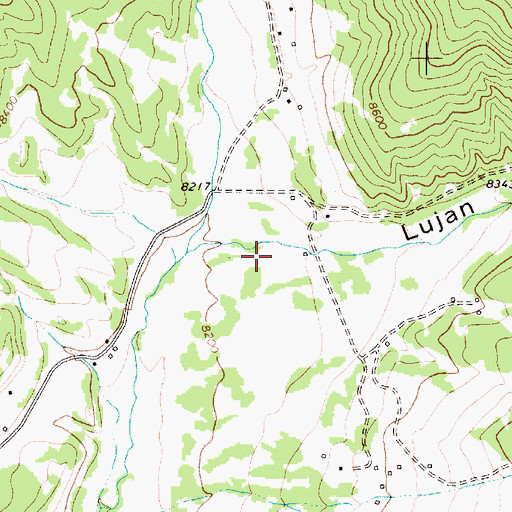 Topographic Map of Lujan Canyon, NM