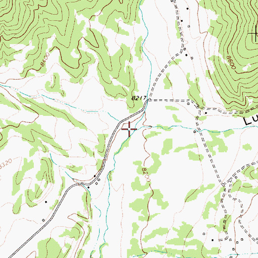 Topographic Map of Luna Creek, NM