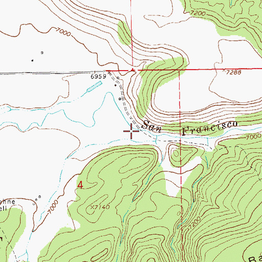 Topographic Map of Luna Valley, NM