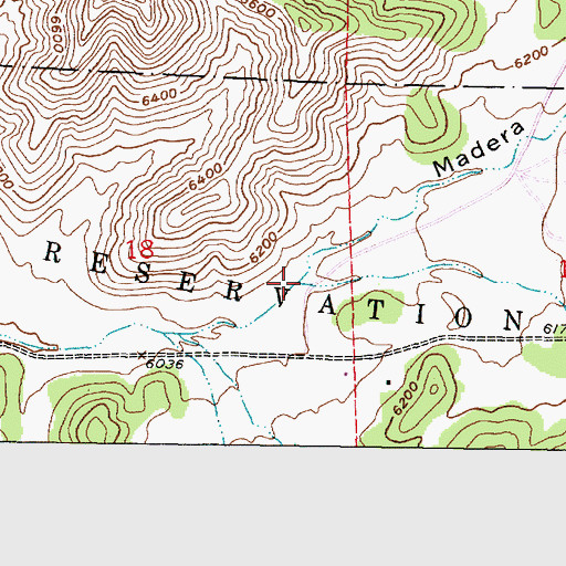 Topographic Map of Lurance Canyon, NM