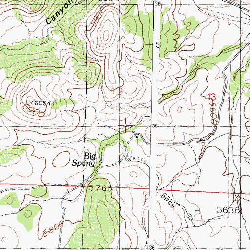 Topographic Map of Mackey Ranch, NM
