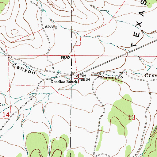 Topographic Map of Madden Canyon, NM