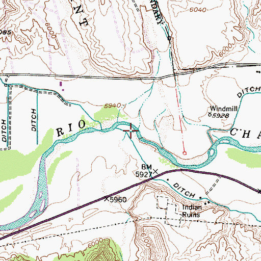 Topographic Map of Madera Caon, NM