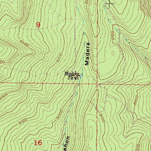 Topographic Map of Madera Tank, NM