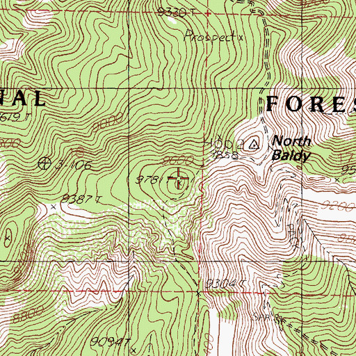 Topographic Map of Magdalena Mountains, NM