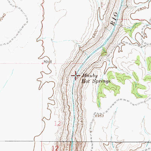 Topographic Map of Manby Hot Springs, NM