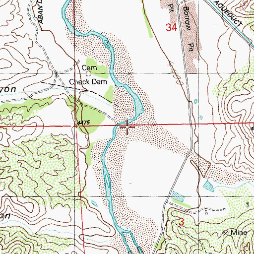 Topographic Map of Mangas Creek, NM
