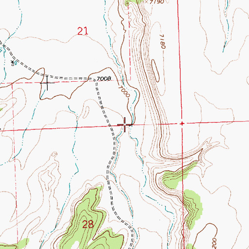 Topographic Map of Mangas Creek, NM
