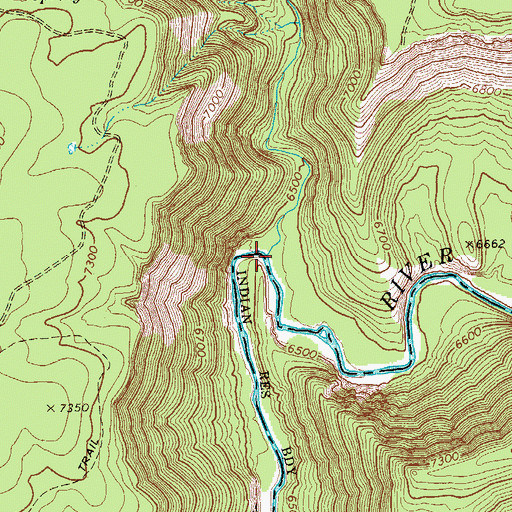 Topographic Map of Pacheta Creek, AZ