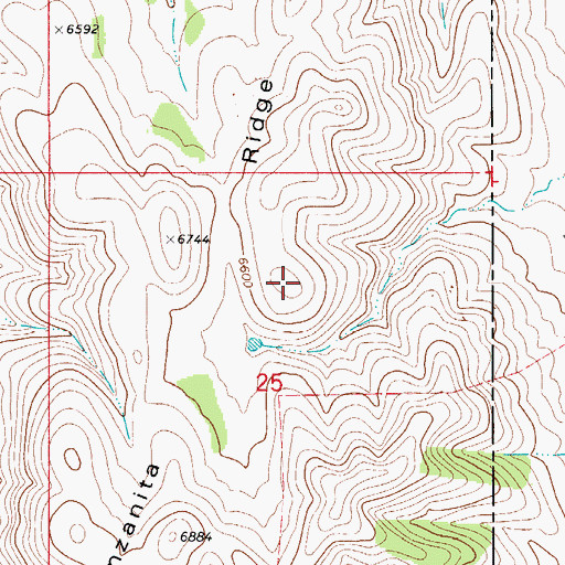 Topographic Map of Manzanita Ridge, NM