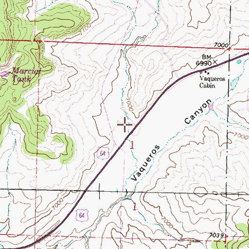 Topographic Map of Marcial Canyon, NM