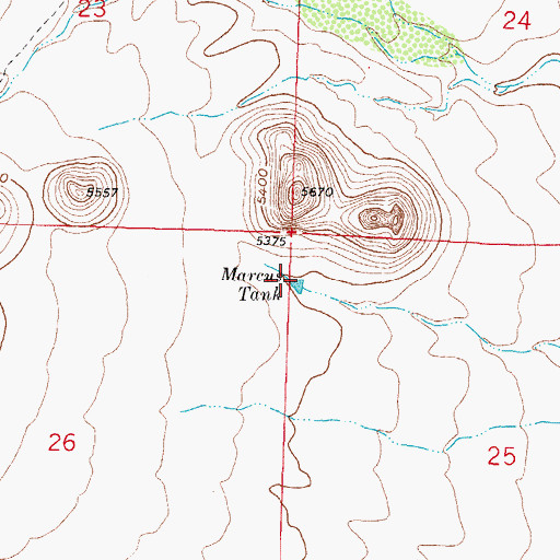 Topographic Map of Marcus Tank, NM