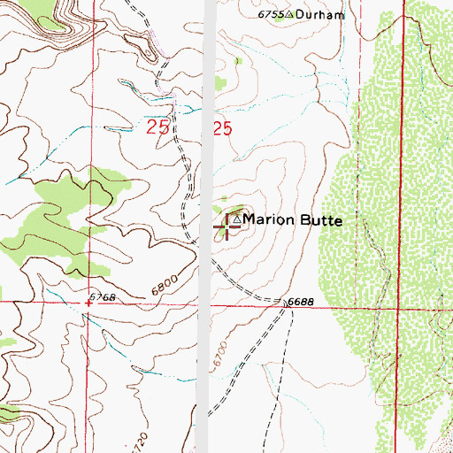 Topographic Map of Marion Butte, NM