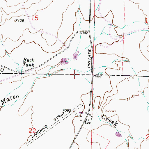 Topographic Map of Marquez Canyon, NM